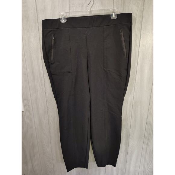 Copied - Lane Bryant Women's Black Casual Pants Zip Pockets Size 16 - Picture 1 of 7